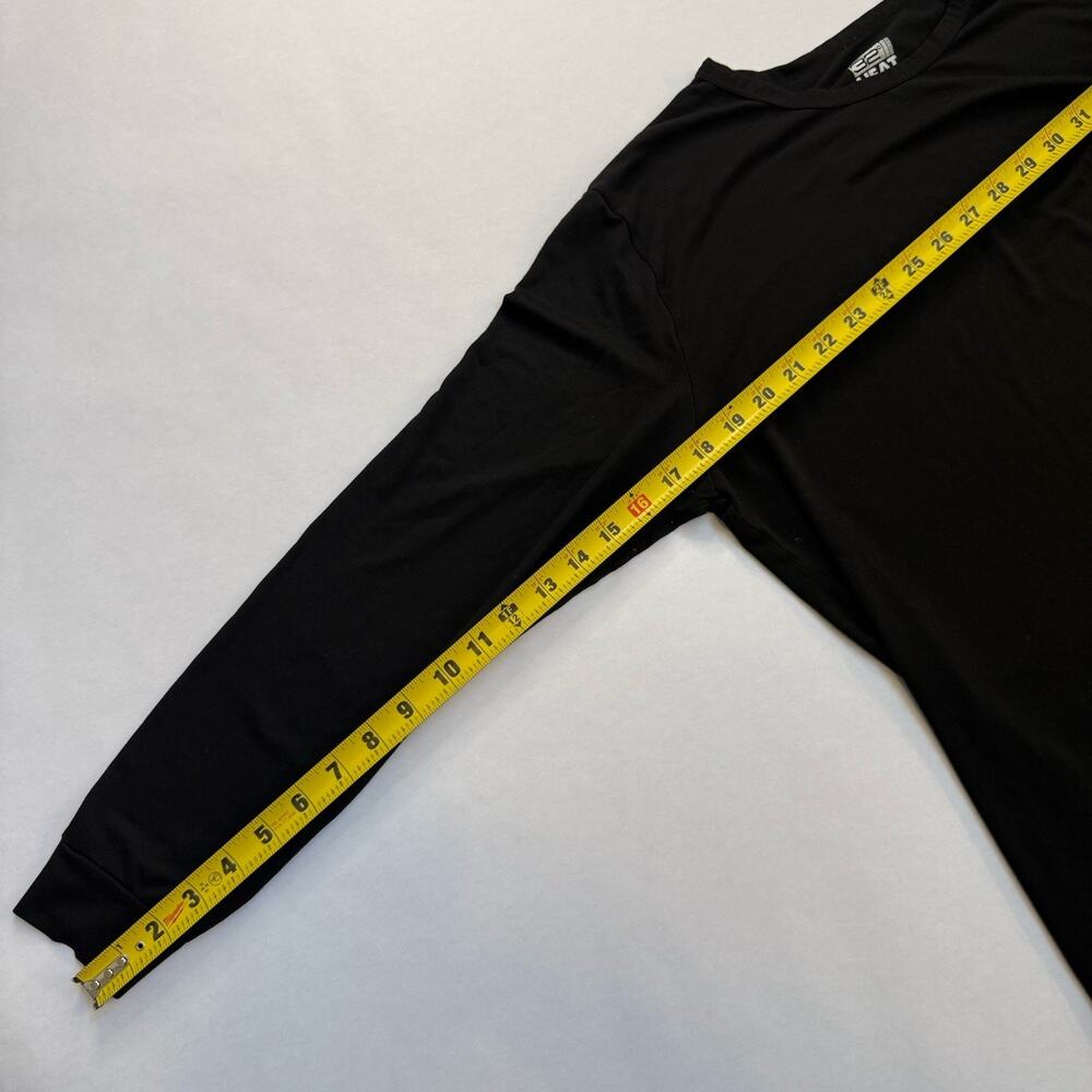 32 Degrees Heat Men's L Black Solid Crew Neck Long Sleeve T-Shirt Regular - Picture 4 of 6